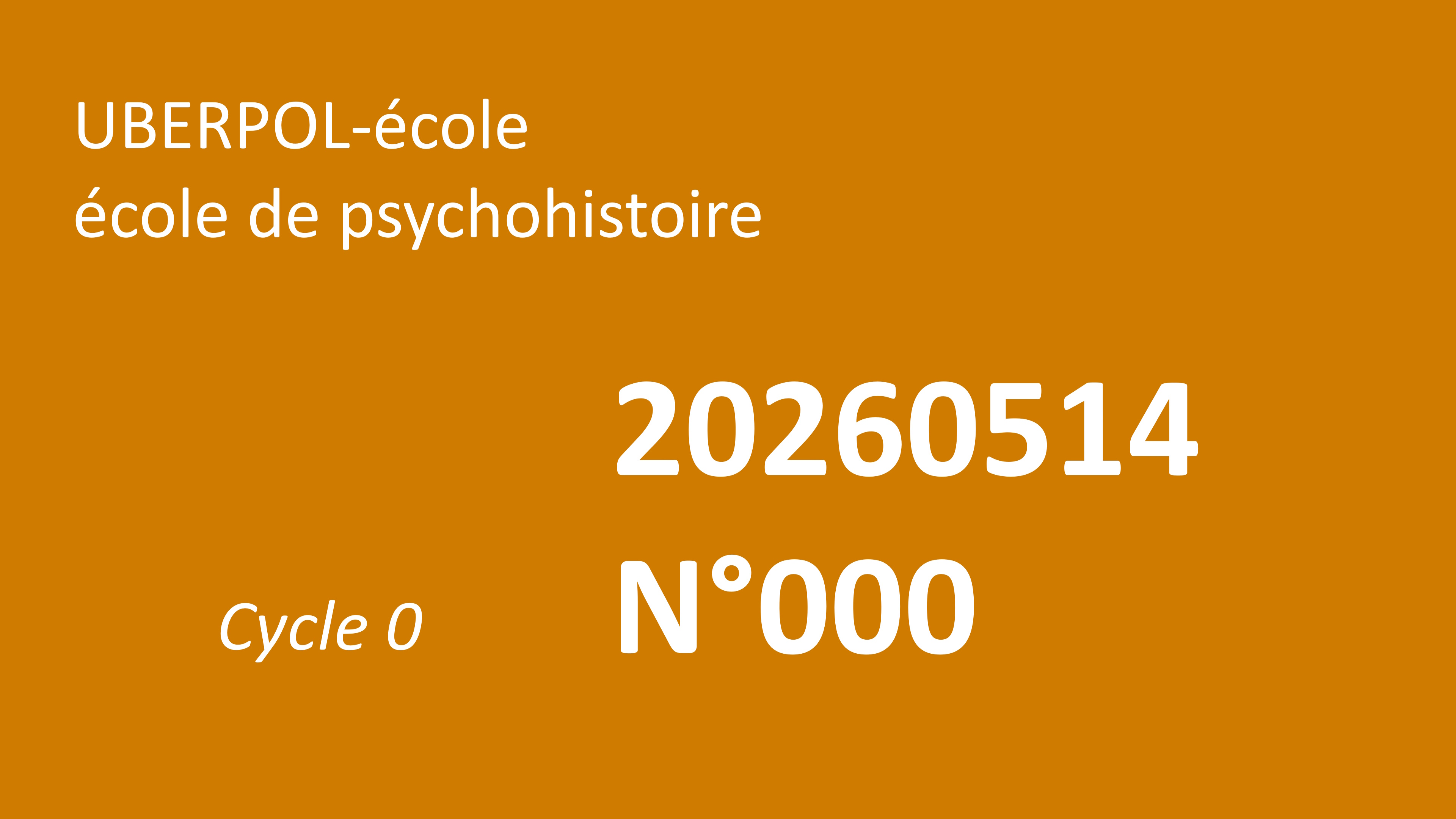 Ouverture UBERPOL-école